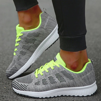 Women's Mesh Sneakers – Breathable Lace-Up Tennis Trainers