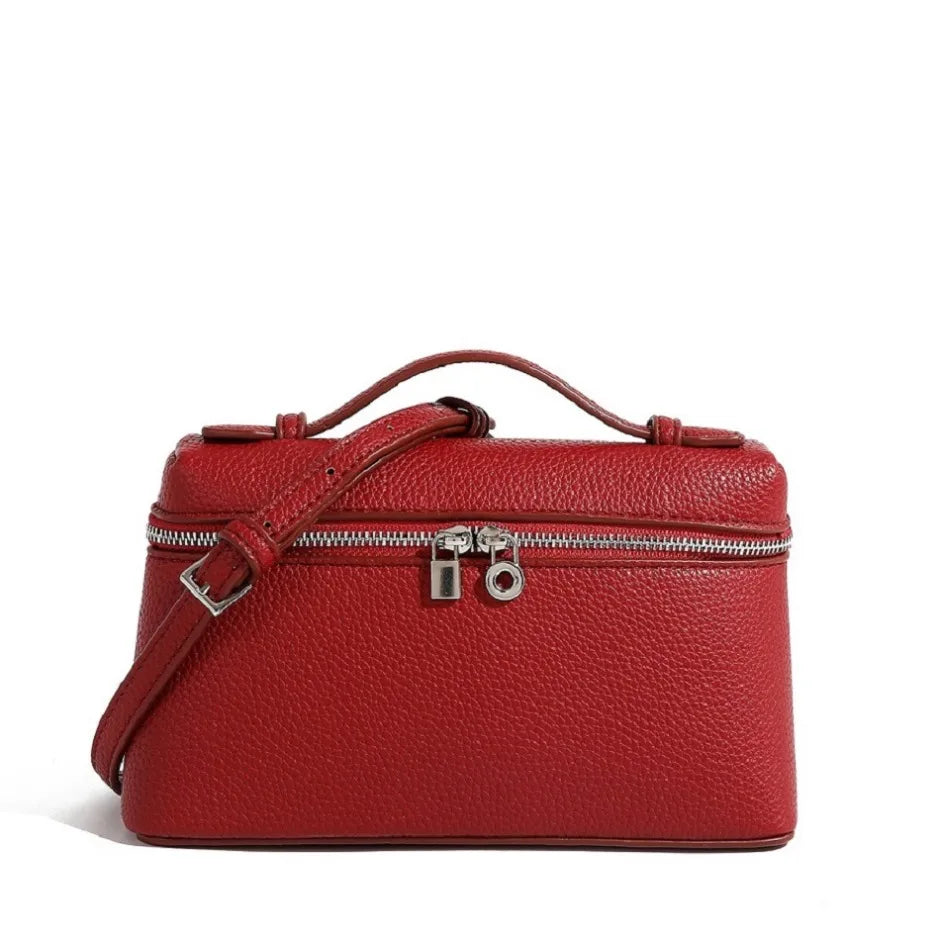 Mini Lychee Grain Leather Crossbody Bag for Women
