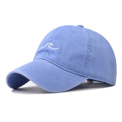 Wave Embroidered Baseball Cap – Unisex Adjustable Dad Hat