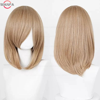 Anime Cosplay Wig - 40cm Medium Straight Wig with Bangs