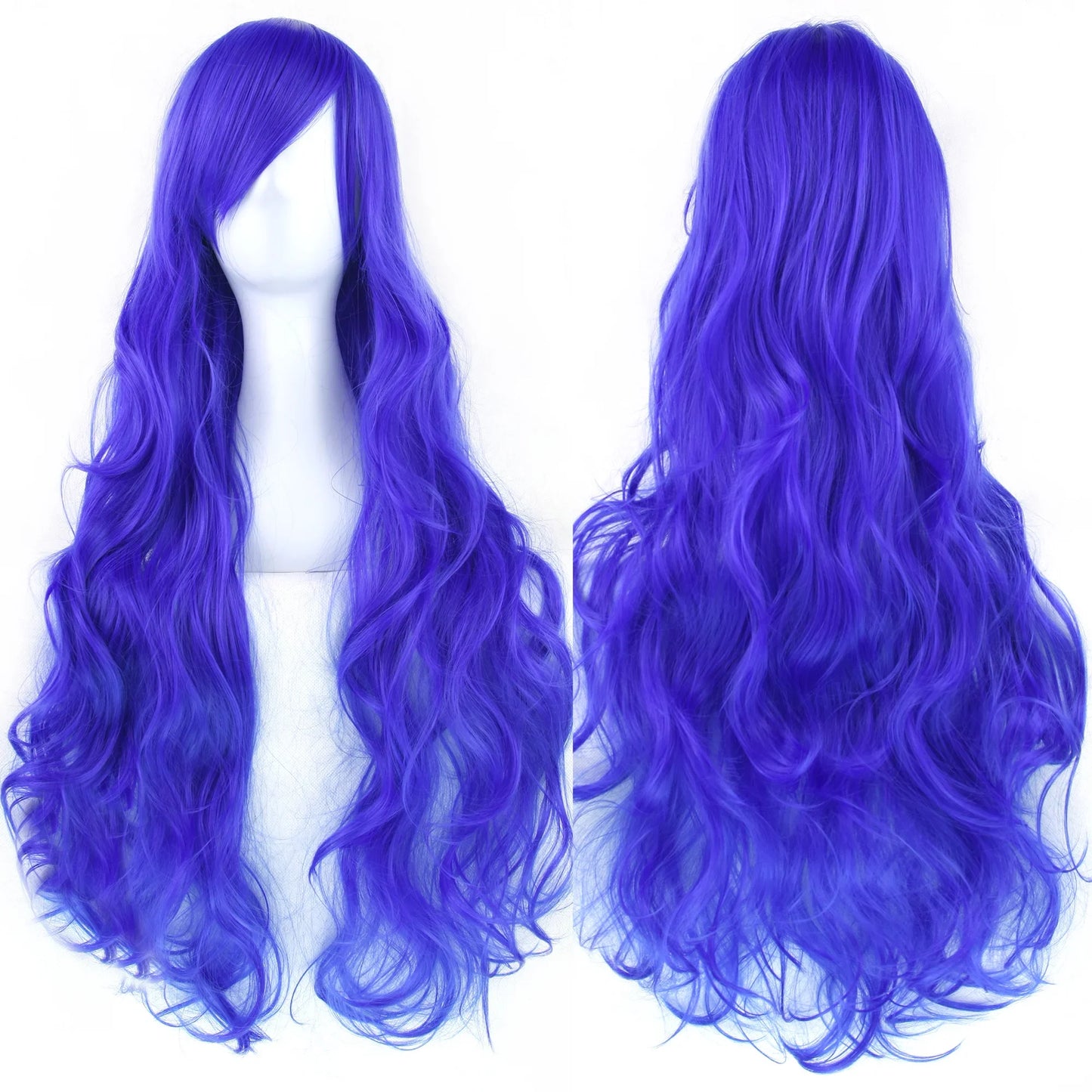Soowee Curly Long Synthetic Hair Green Wig Hairpiece Pink Black Party Cosplay Wigs Women