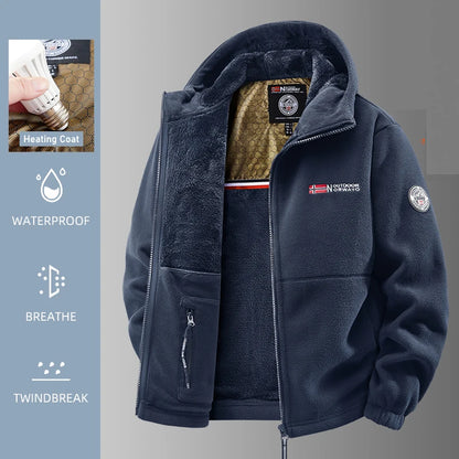 Men's Polar Fleece Thermal Jacket – Softshell Outdoor Winter Coat