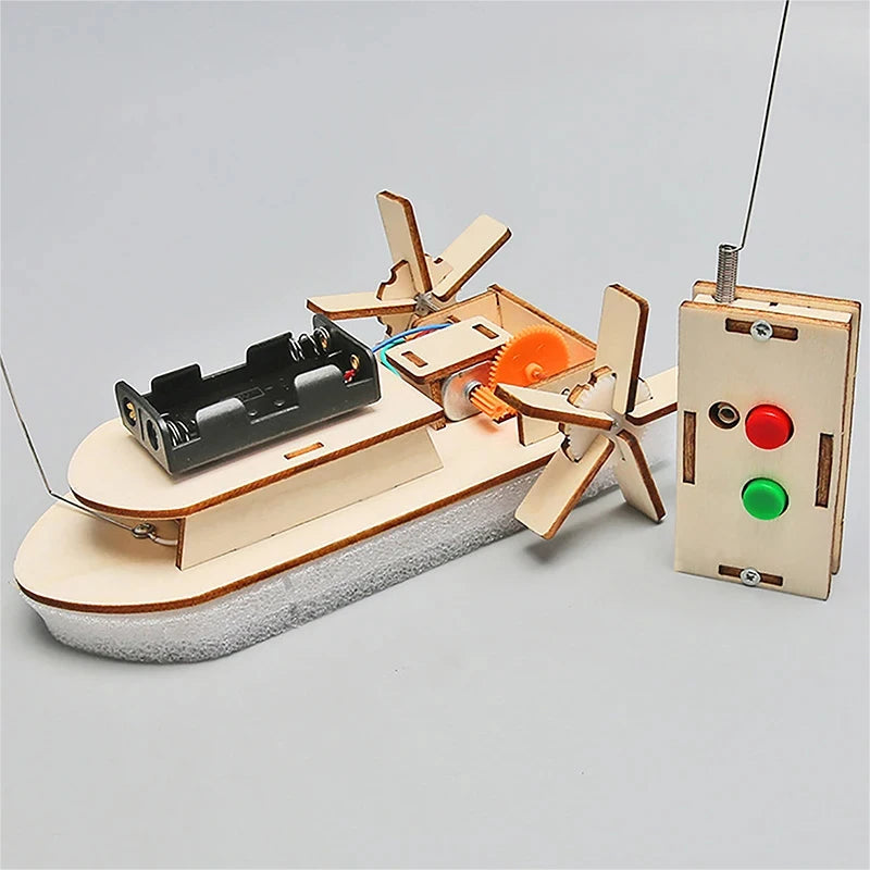DIY STEM Wood Model Kit for Kids – 3D Assembly Science Toy (Car, Boat, Plane & More)