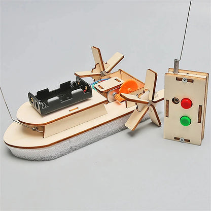 DIY STEM Wood Model Kit for Kids – 3D Assembly Science Toy (Car, Boat, Plane & More)
