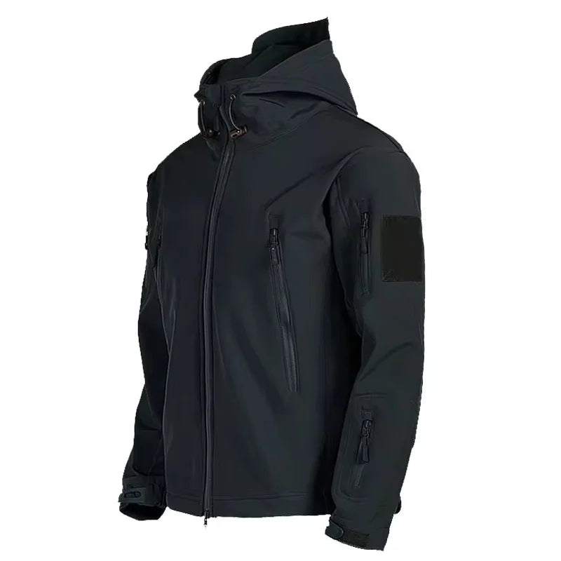 Men's Tactical Soft Shell Jacket – Military Waterproof Hoodie