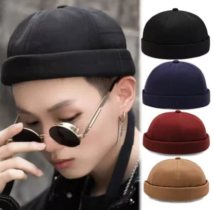 Brimless Docker Cap – Unisex Hip Hop Skullcap for Men & Women