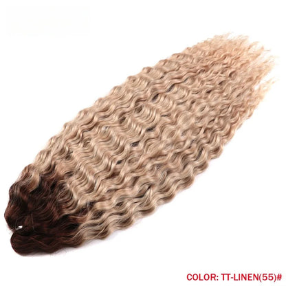 Idol 300g 22 Inch Ariel Curl Hair Water Wave Twist Crochet Synthetic Ombre Rainbow Color Braiding