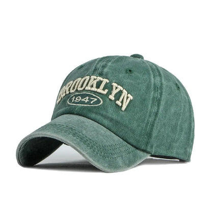 Brooklyn 1947 Embroidered Baseball Cap – Unisex Washed Cotton Hat