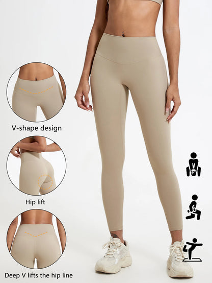 Push-Up High-Waist Yoga Leggings for Women – V-Shape Hip Lift