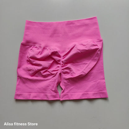 High-Waist Seamless Yoga Shorts – Women's Tummy Control Biker Shorts