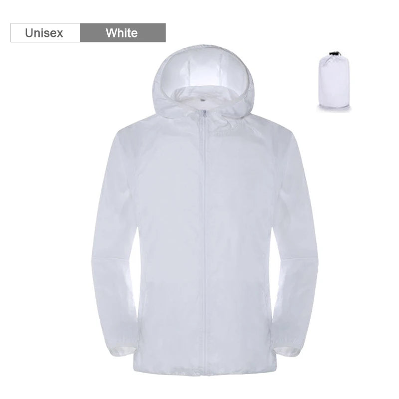 Waterproof Rain Jacket Unisex – Lightweight Packable Windbreaker