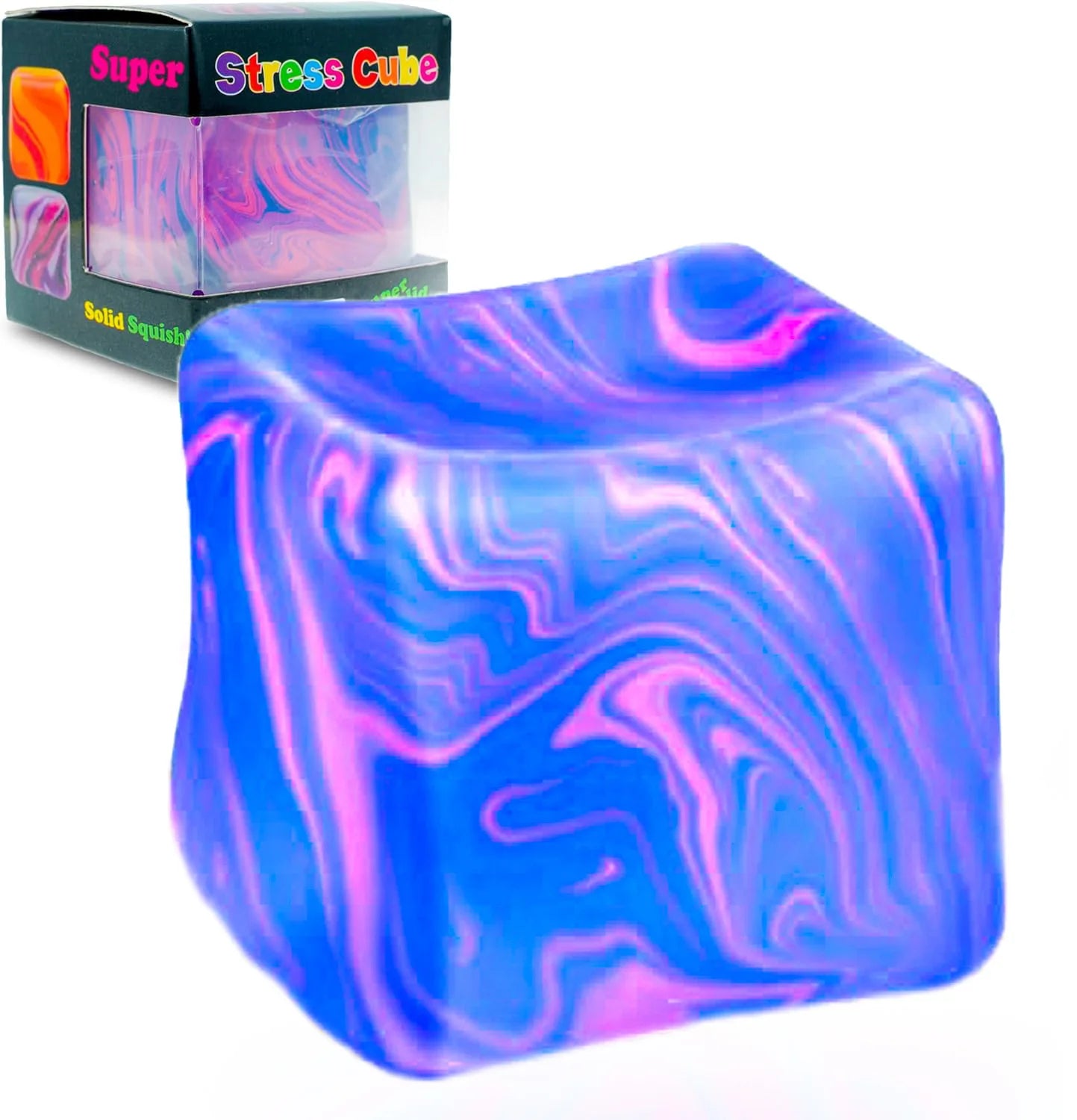 Stress Relief Squeeze Cube – Gel-Filled Slow Rebound Sensory Toy