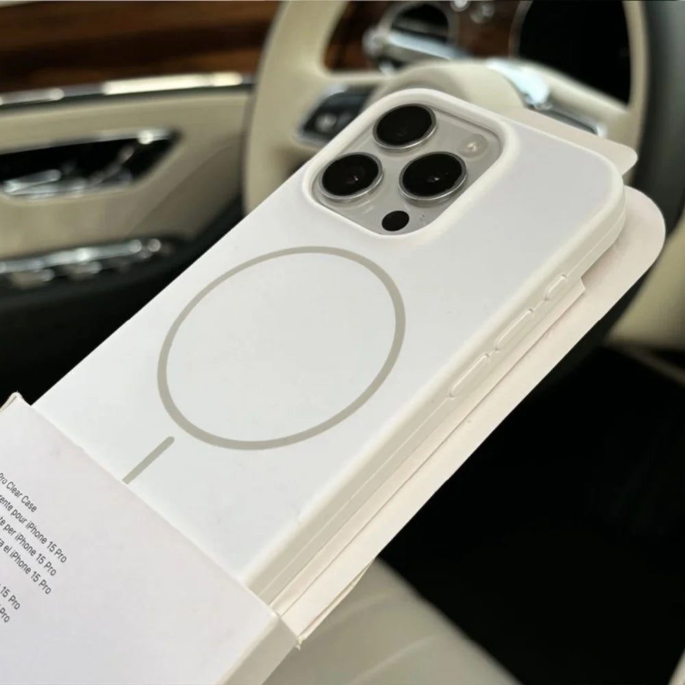 Luxury Liquid Silicone Case Iphone 16e 16 15 14 Plus 13 12 Pro Max 11 Magsafe Magnetic Wireless
