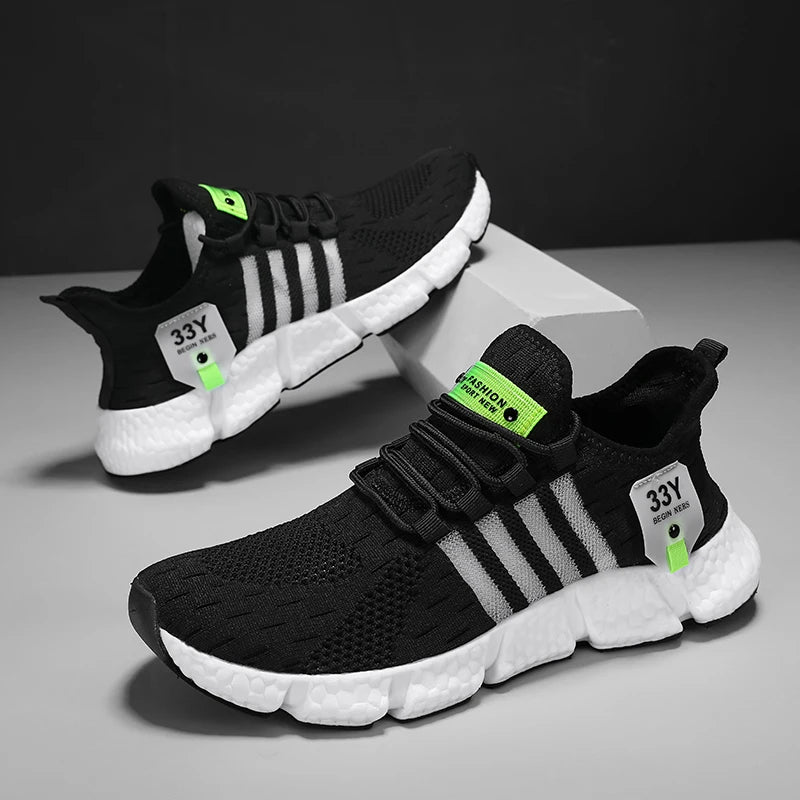 Men's Breathable Mesh Sneakers – Lightweight Walking Shoes Plus Size