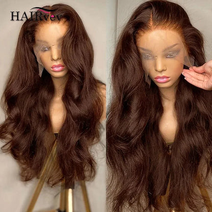 Chocolate Brown Body Wave HD Lace Front Human Hair Wig – 4x4, 13x4 & 13x6