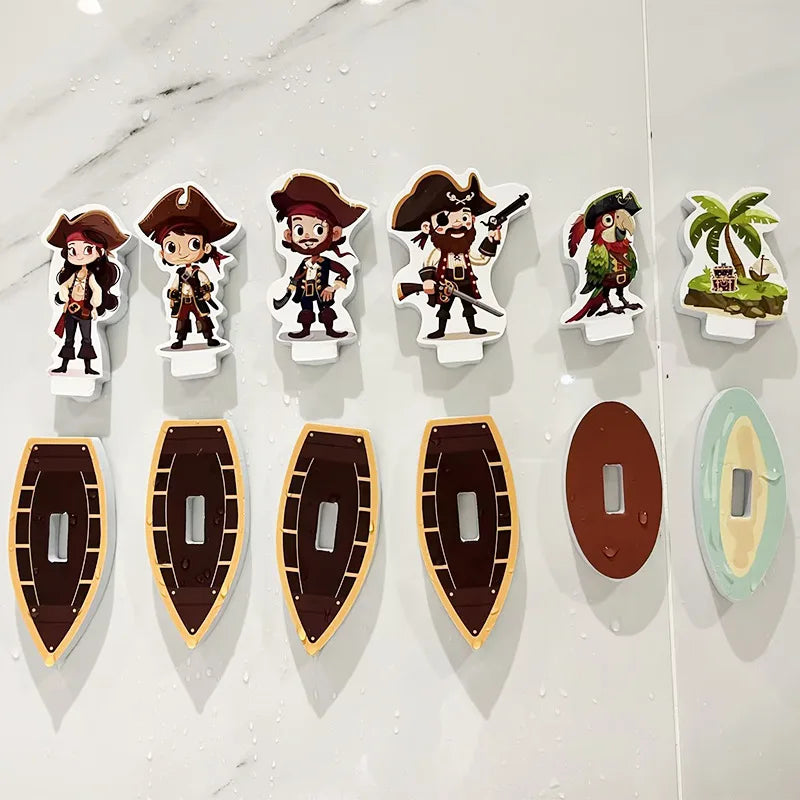 Kids Bath Toys Soft EVA Foam Floating Wall Stickers