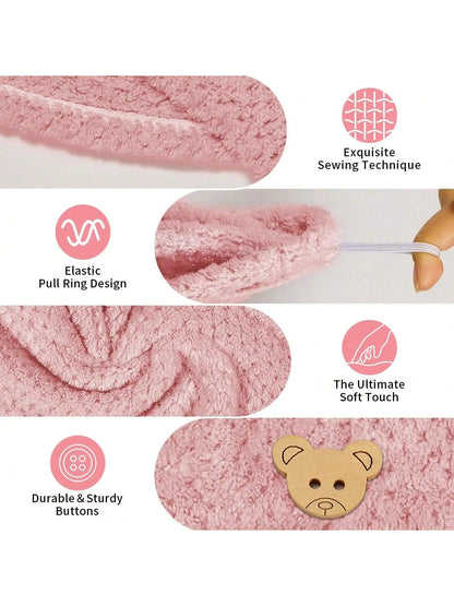 Microfiber Hair Towel Wrap – Absorbent Quick-Dry Turban Cap for Women