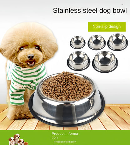 Stainless Steel Pet Bowl for Dogs & Cats – 6 Sizes