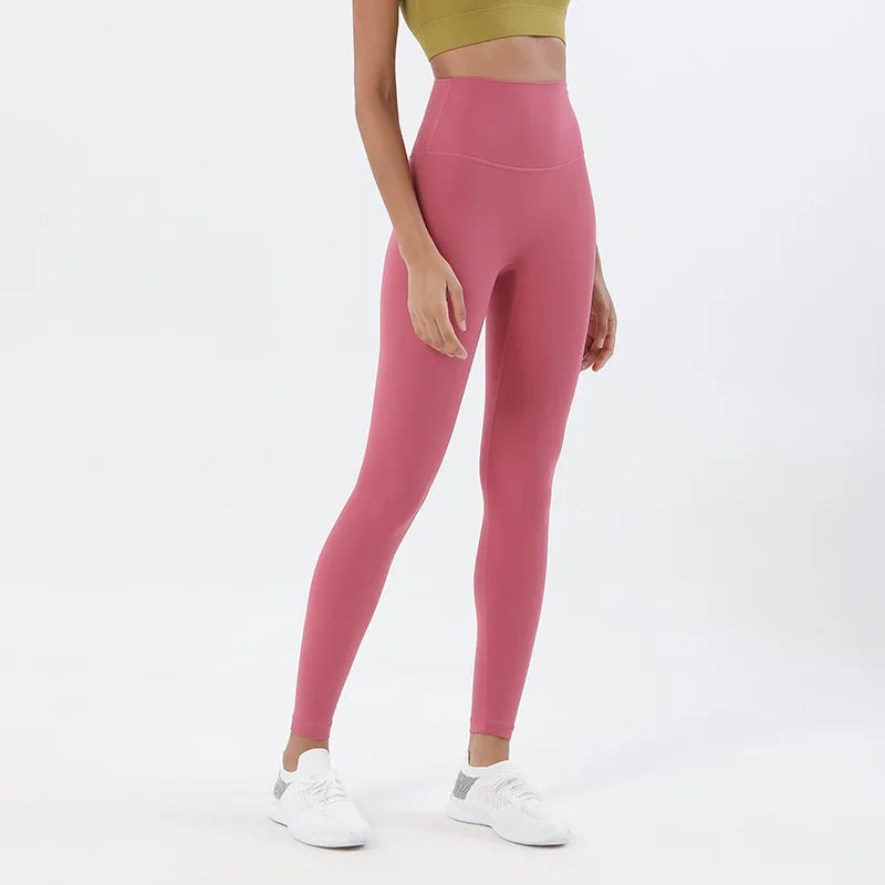 Women's Nylon Yoga Pants – Gym Leggings with Elastic Waist