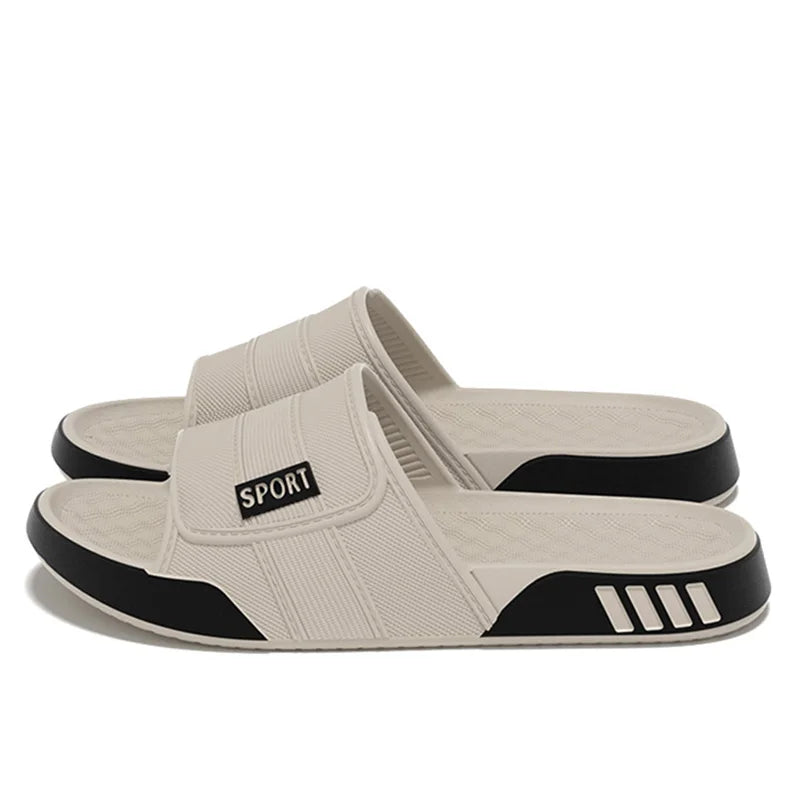 Men's Sport EVA Slippers – Soft Sole Plus Size Indoor & Outdoor Slides