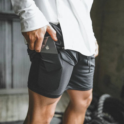 Men's 2-in-1 Running Shorts – Quick-Dry Gym & Workout Shorts