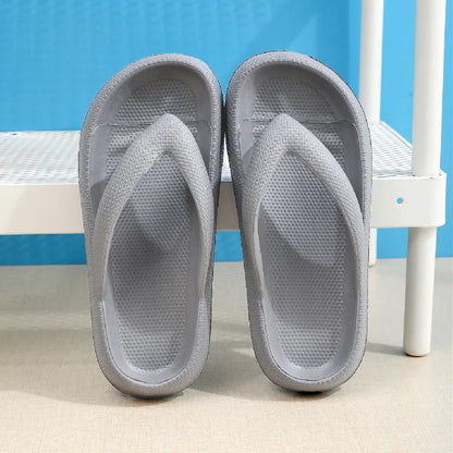 Women's Platform Flip Flops – Cushioned EVA Non-Slip Beach Sandals
