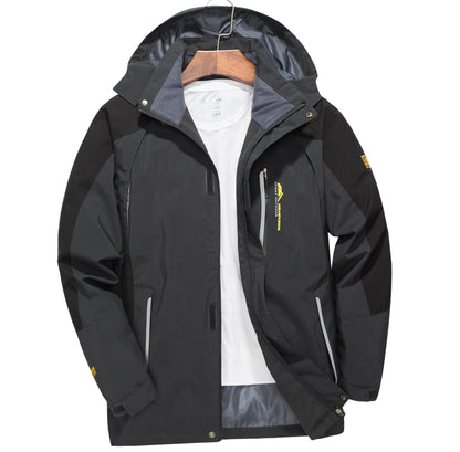 Men's Waterproof Hiking Jacket Plus Size Windproof Windbreaker