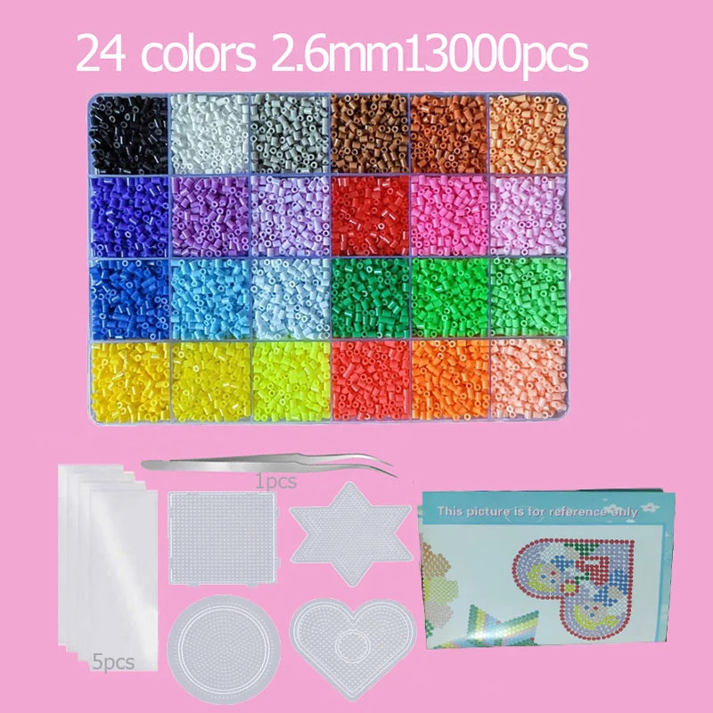 Hama Beads Kit – Fuse Bead Set with Pegboards & Iron