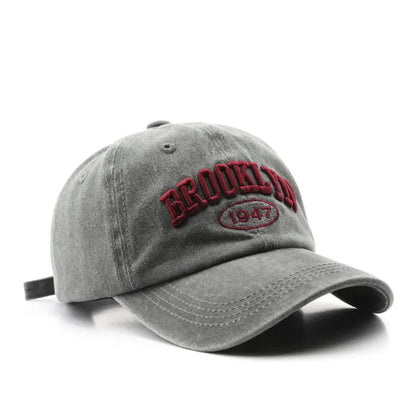 Brooklyn 1947 Embroidery Baseball Cap – Unisex Adjustable Cotton Hat