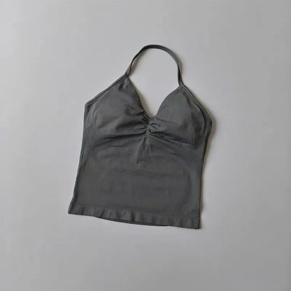 Women's Halter Neck Sports Bra & Shorts Set