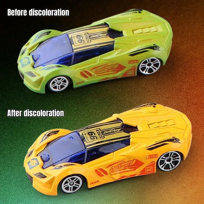 Color-Changing Die-Cast Racing Car Toy – 1:64 Pull Back Model
