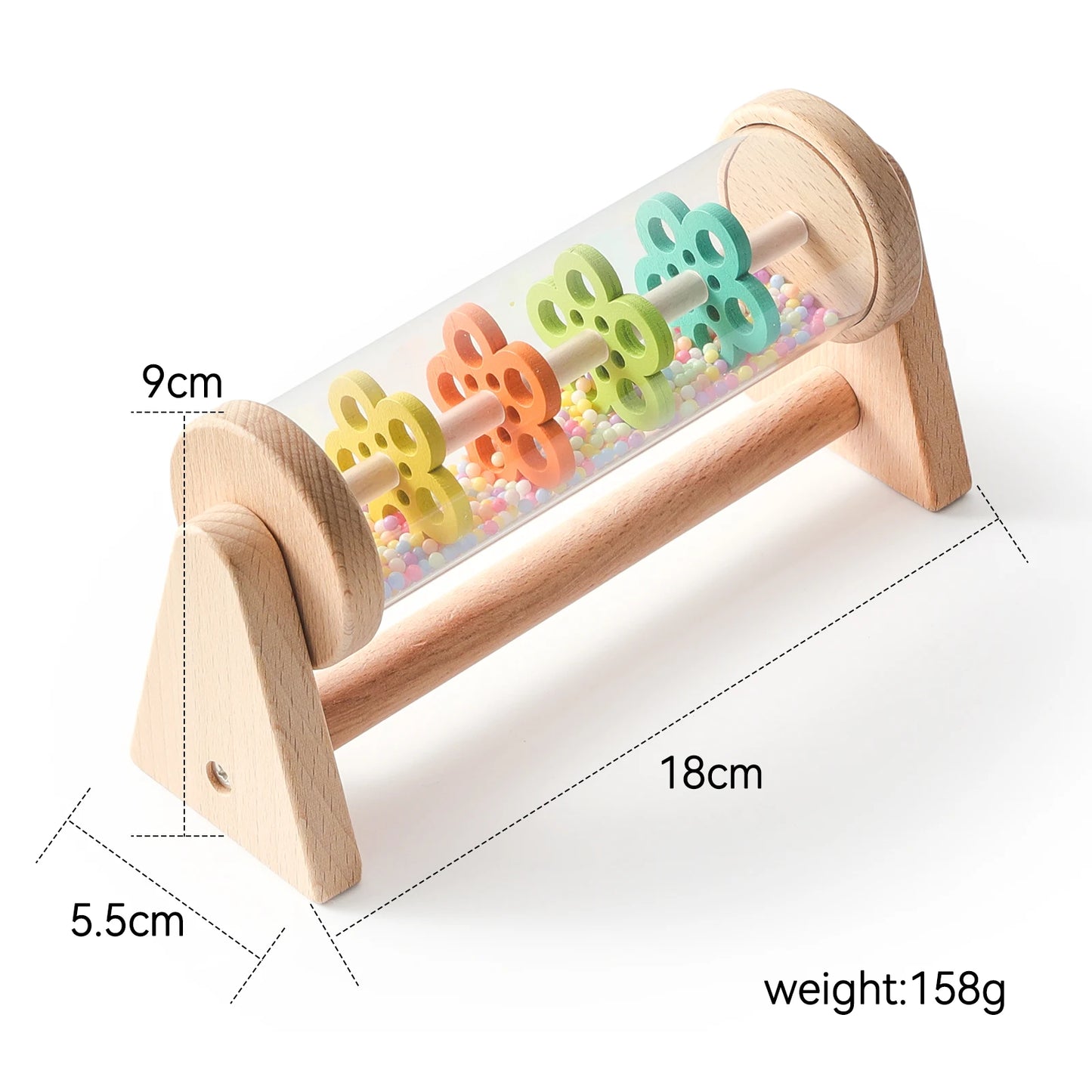 Montessori Baby Rain Stick Sensory Rattle Toy