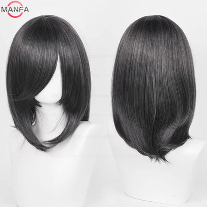 Anime Cosplay Wig - 40cm Medium Straight Wig with Bangs