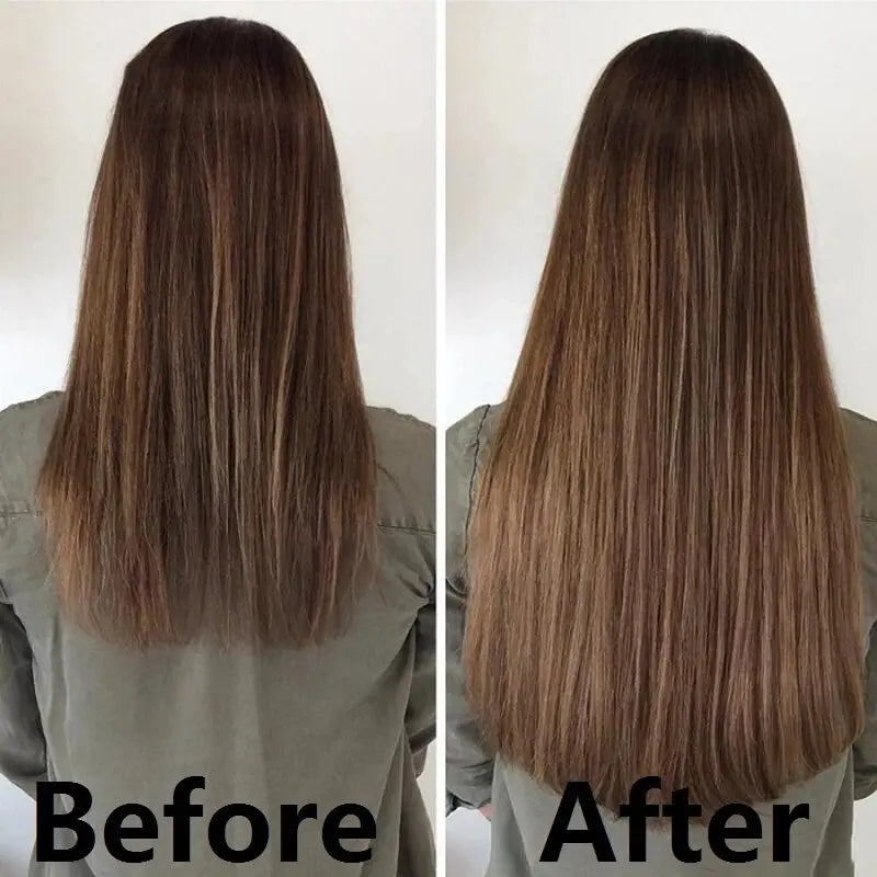 Clip-In Hair Extensions 6-Piece Set Long Straight Synthetic Seamless