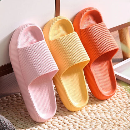 Women Thick Platform Cloud Slippers Indoor Home Eva Soft Sole Pillow Slides Sandals Woman Summer Non