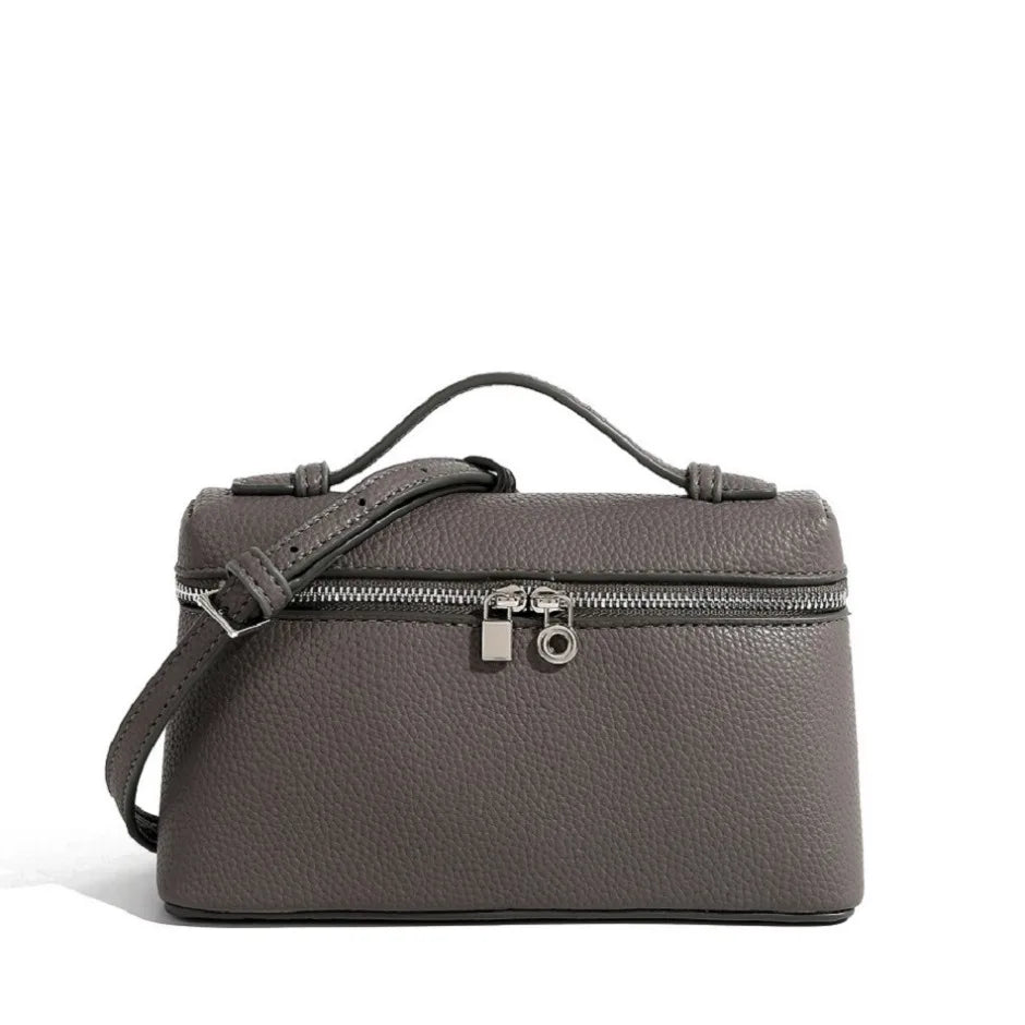 Mini Lychee Grain Leather Crossbody Bag for Women
