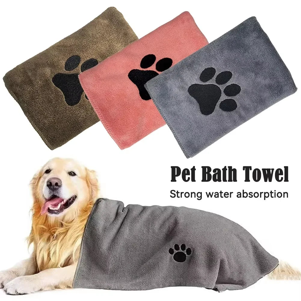 Microfiber Pet Bath Towel – Super Soft & Absorbent for Cats & Dogs