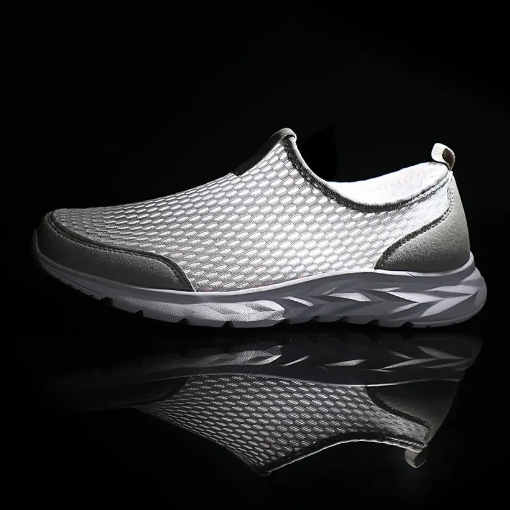 Men's Slip-On Mesh Sneakers Lightweight Breathable Casual Walking Shoes