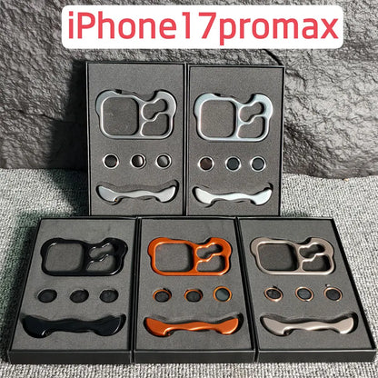 Irregular Metal Bumper Phone Case Iphone Air 13 14 15 16 17 18 Pro Max Plus Lens Film Protect Bare