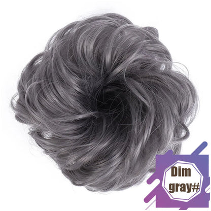 Synthetic Messy Hair Bun Chignon Scrunchies Fake Band Braid Elastic Hairpiece Tail Donut Updo Pieces