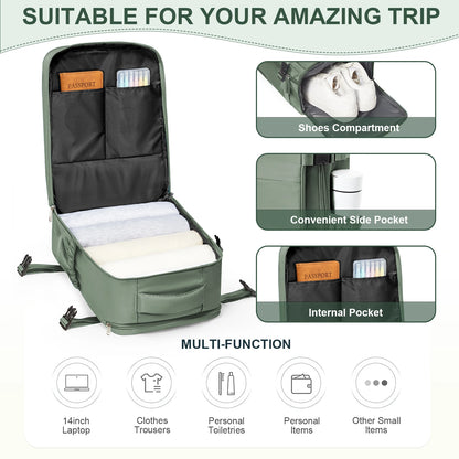 Cabin Backpack 40x30x20 – Travel Carry-On Bag for Men & Women