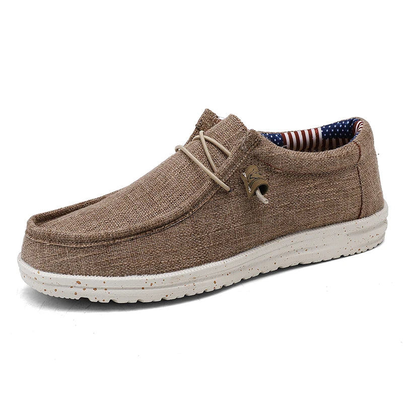 Men's Canvas Loafers | Breathable Casual Slip-On Walking Shoes