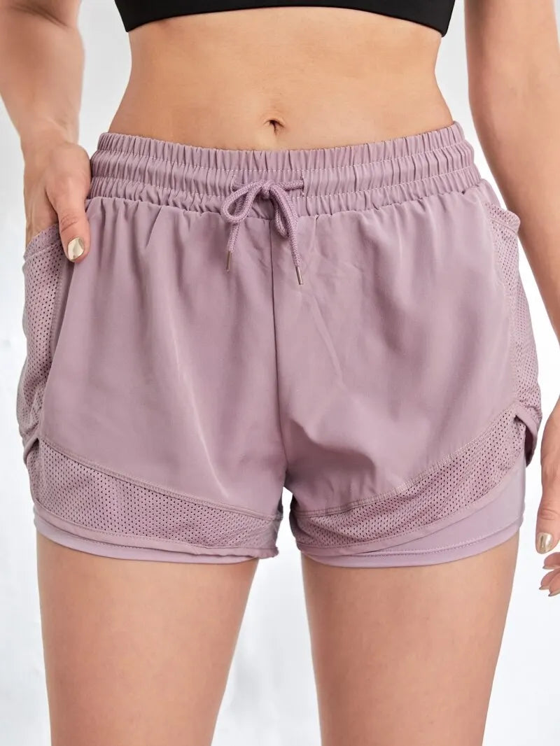 2-in-1 Women's Running Shorts with Pockets & Built-In Liner