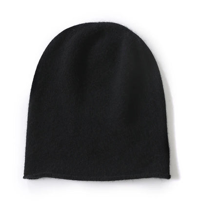 100% Cashmere Knit Beanie – Luxury Winter Hat for Women & Men