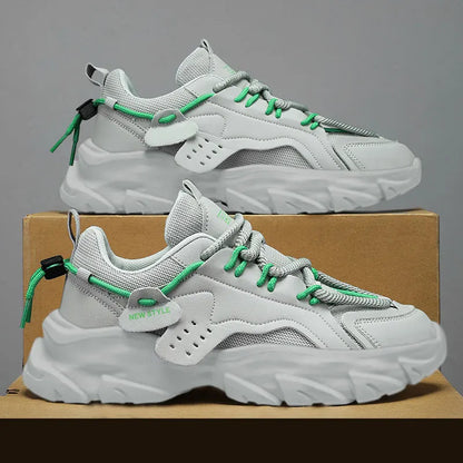 Men's Breathable Chunky Sneakers | Thick Sole Running Shoes