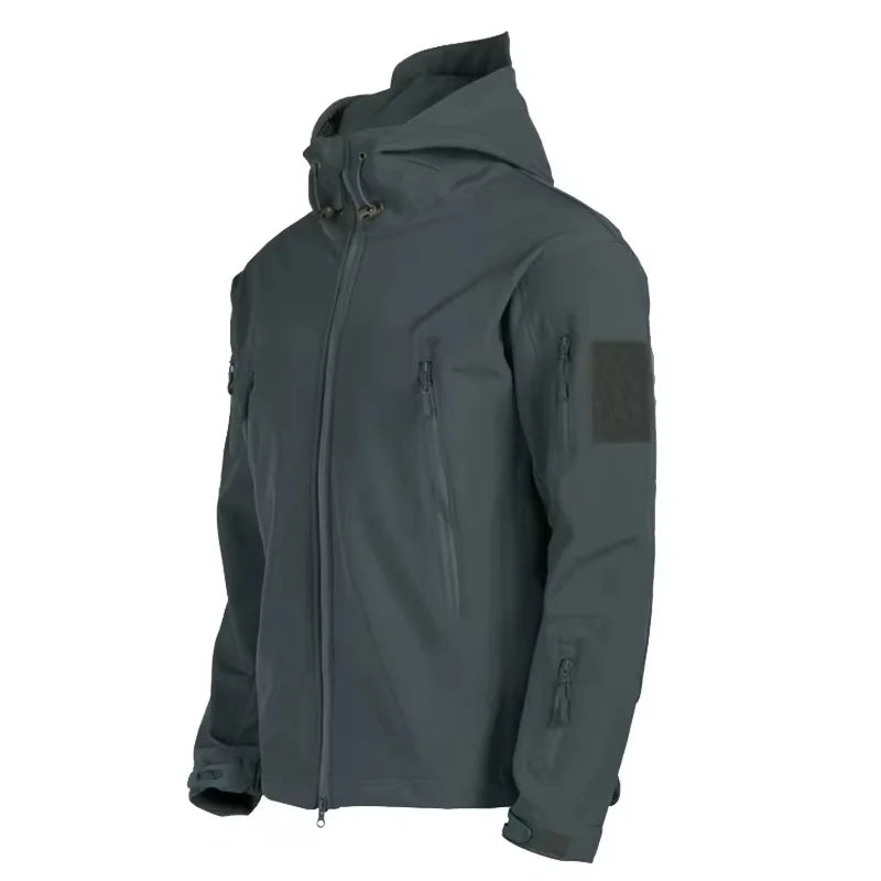 Men's Tactical Soft Shell Jacket – Military Waterproof Hoodie