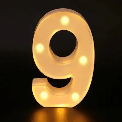 Number Letter Lamp Luminous Alphabet Led Lights Decororation Night Light Home Wedding Birthday