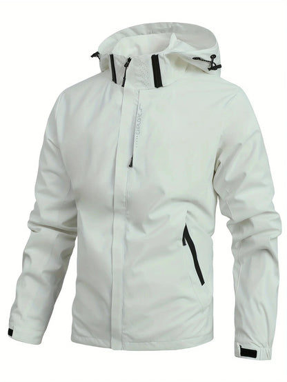 Waterproof Rain Jacket Men – Lightweight Hooded Windproof Outdoor Raincoat
