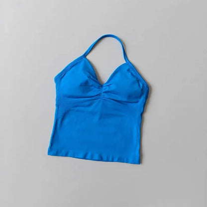 Women's Halter Neck Sports Bra & Shorts Set