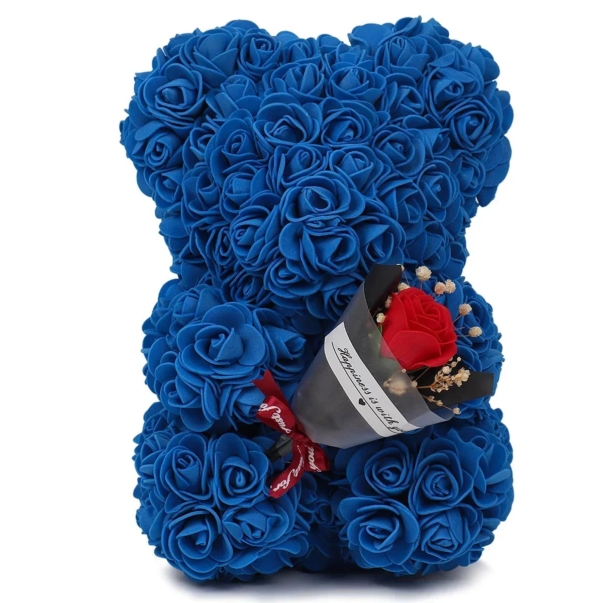 Rose Teddy Bear with LED Lights Artificial Flower Gift
